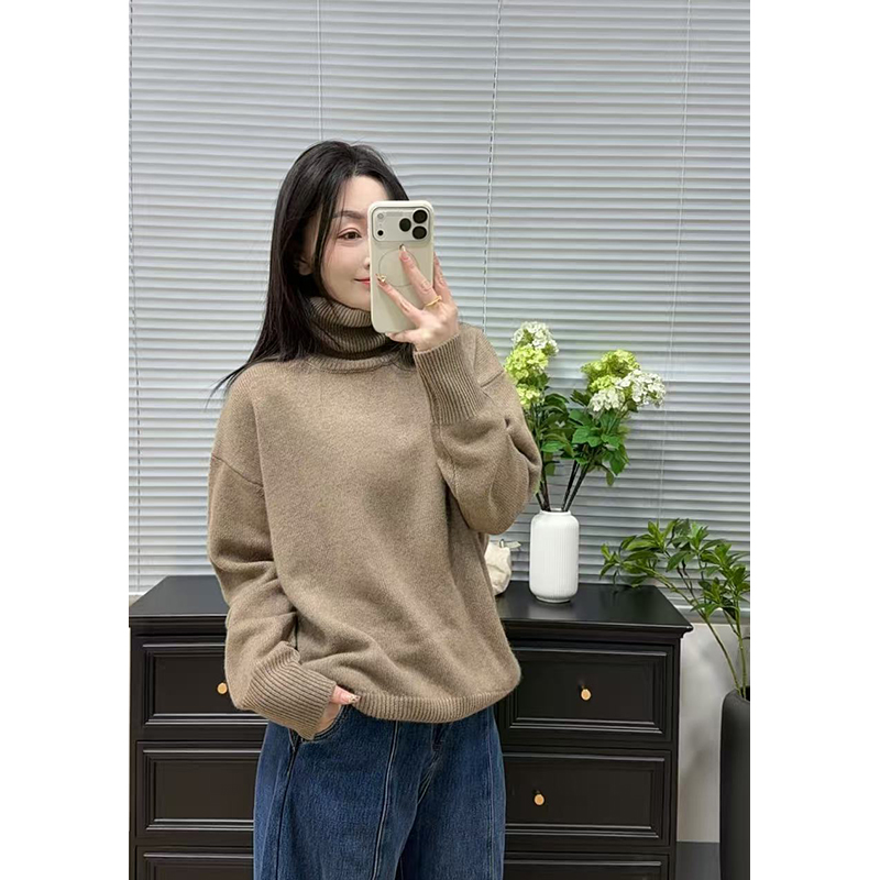 订单私服~100%羊绒宽松高领毛衣199