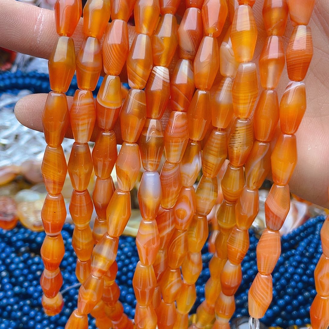 玛瑙/玉髓珠宝半成品未镶嵌玛瑙1条8*16