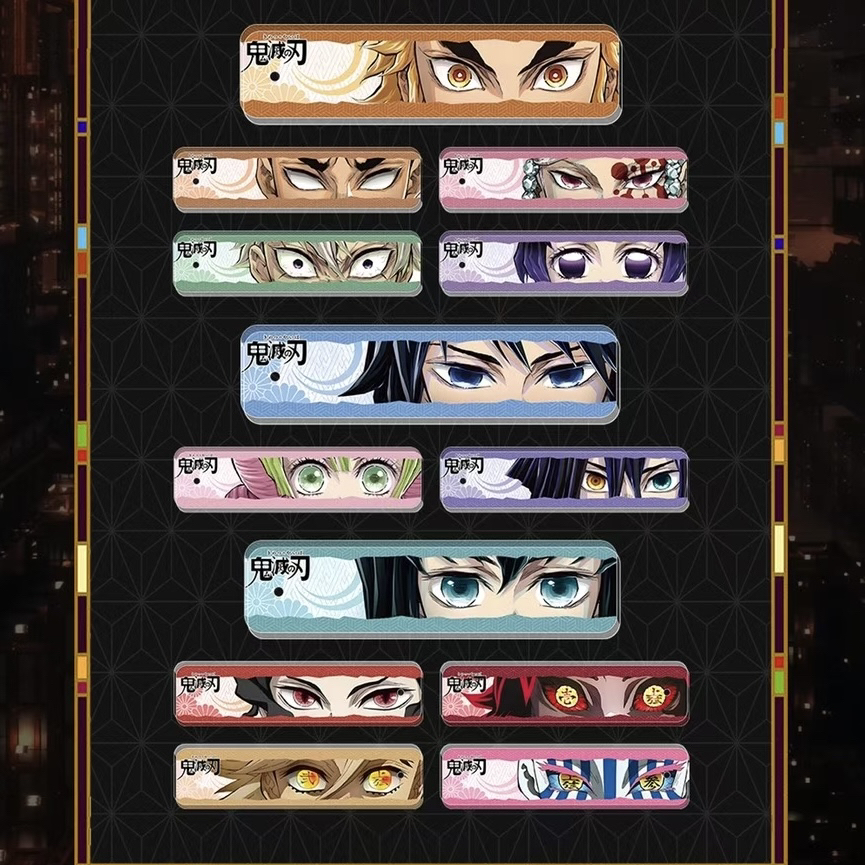 （水饺拆卡）鬼灭之刃极昼文创燃刃破城名言条厚亚克力挂件