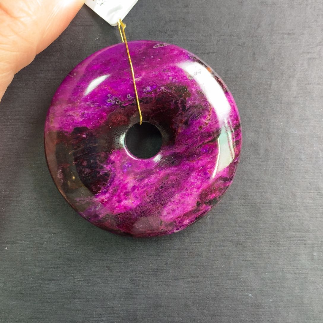 苏纪石（舒俱来）桃红樱花大平安扣未镶嵌