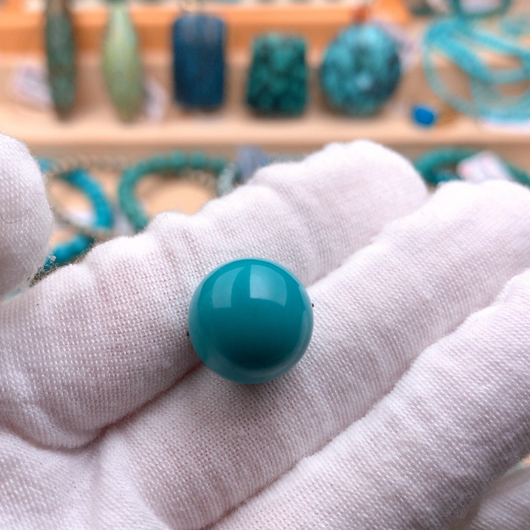 未镶嵌绿松石光珠直径14.16