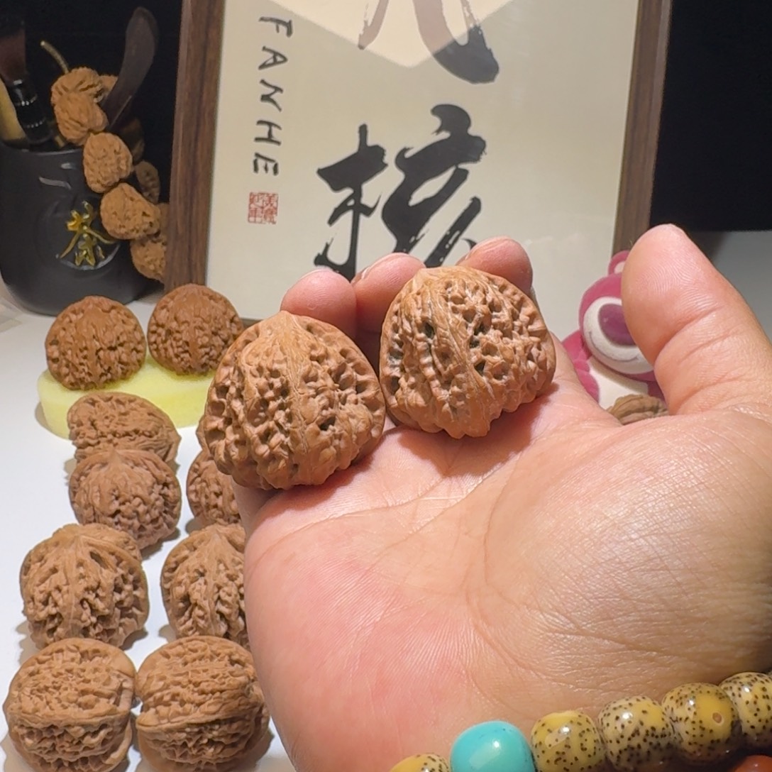 文玩核桃吊坠38尺寸平谷凹底