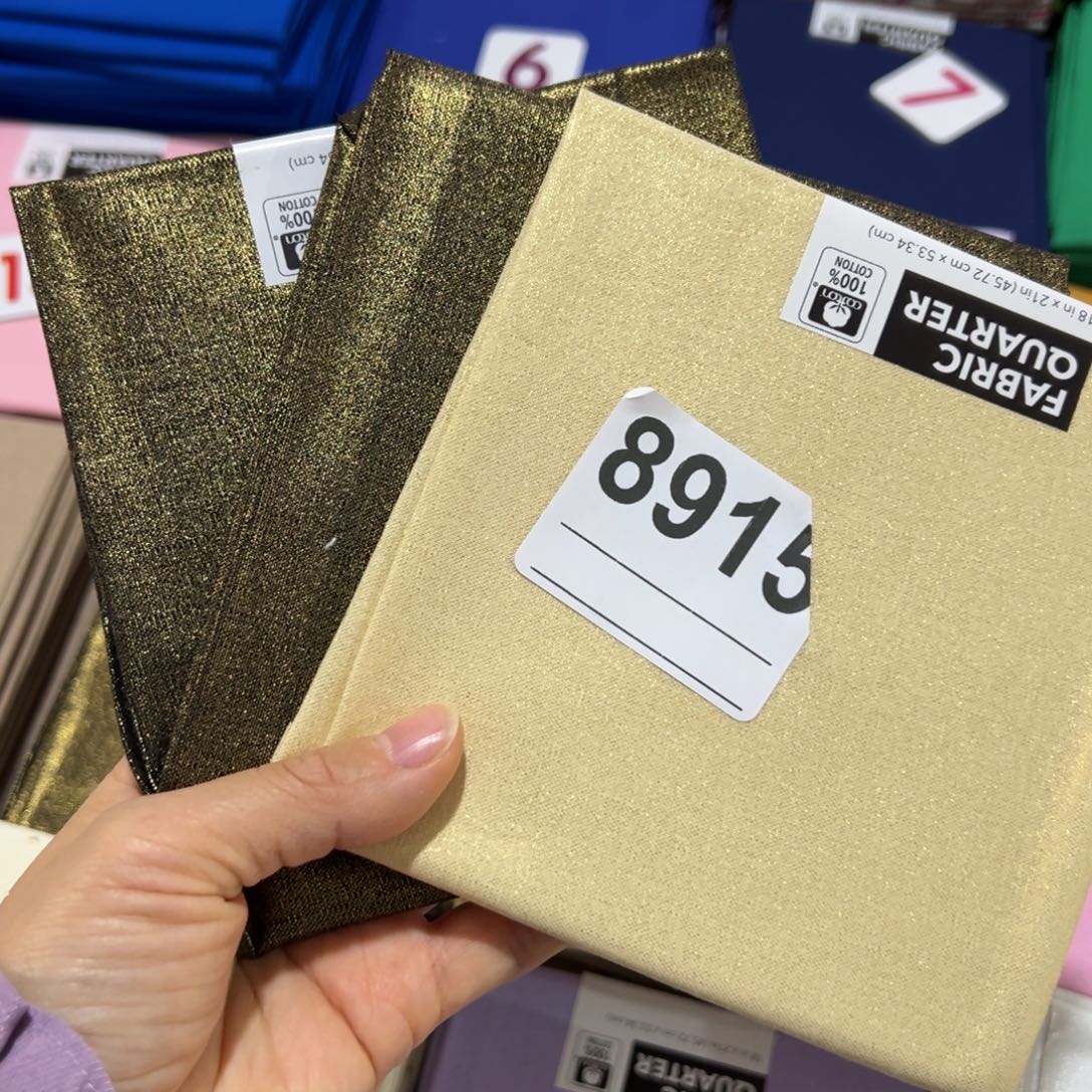 棉3片品纯棉小布块45 x 50厘米一片金