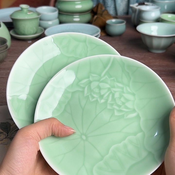 龙泉云间青瓷小米茶器