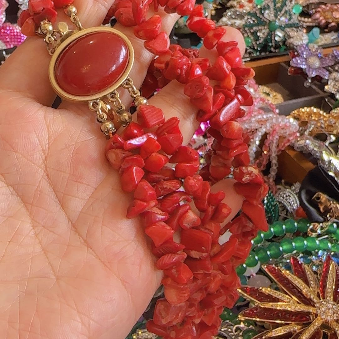 不***锅铁合金大理石项链