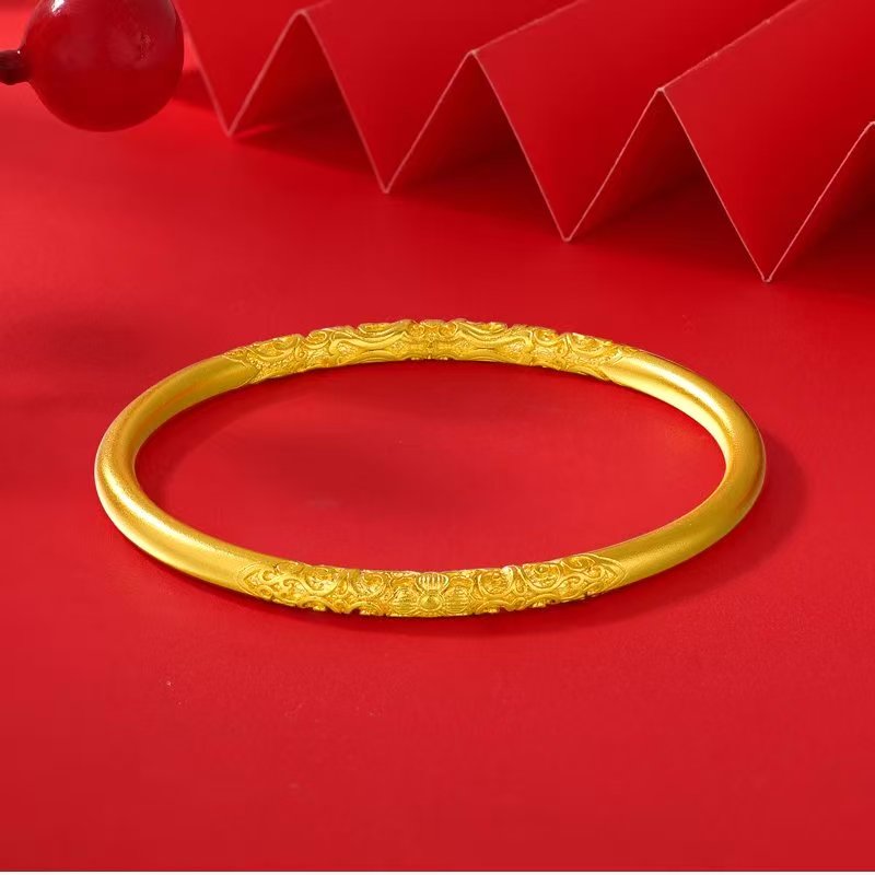 【北北专享】足金999 卷草纹 BP 90655 （添金纳福）