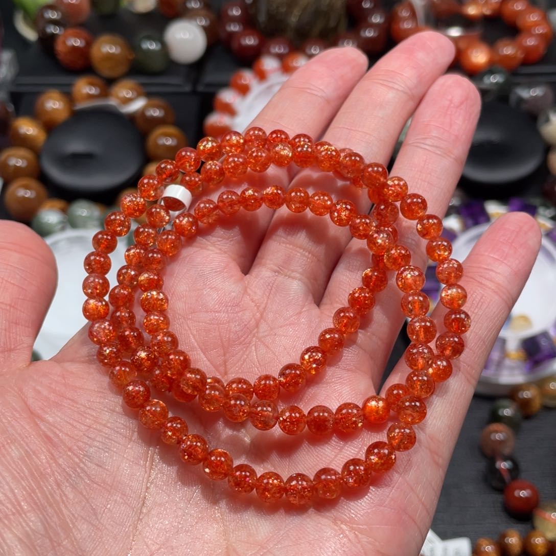 日光石手链未镶嵌昕*✨金太阳5mm