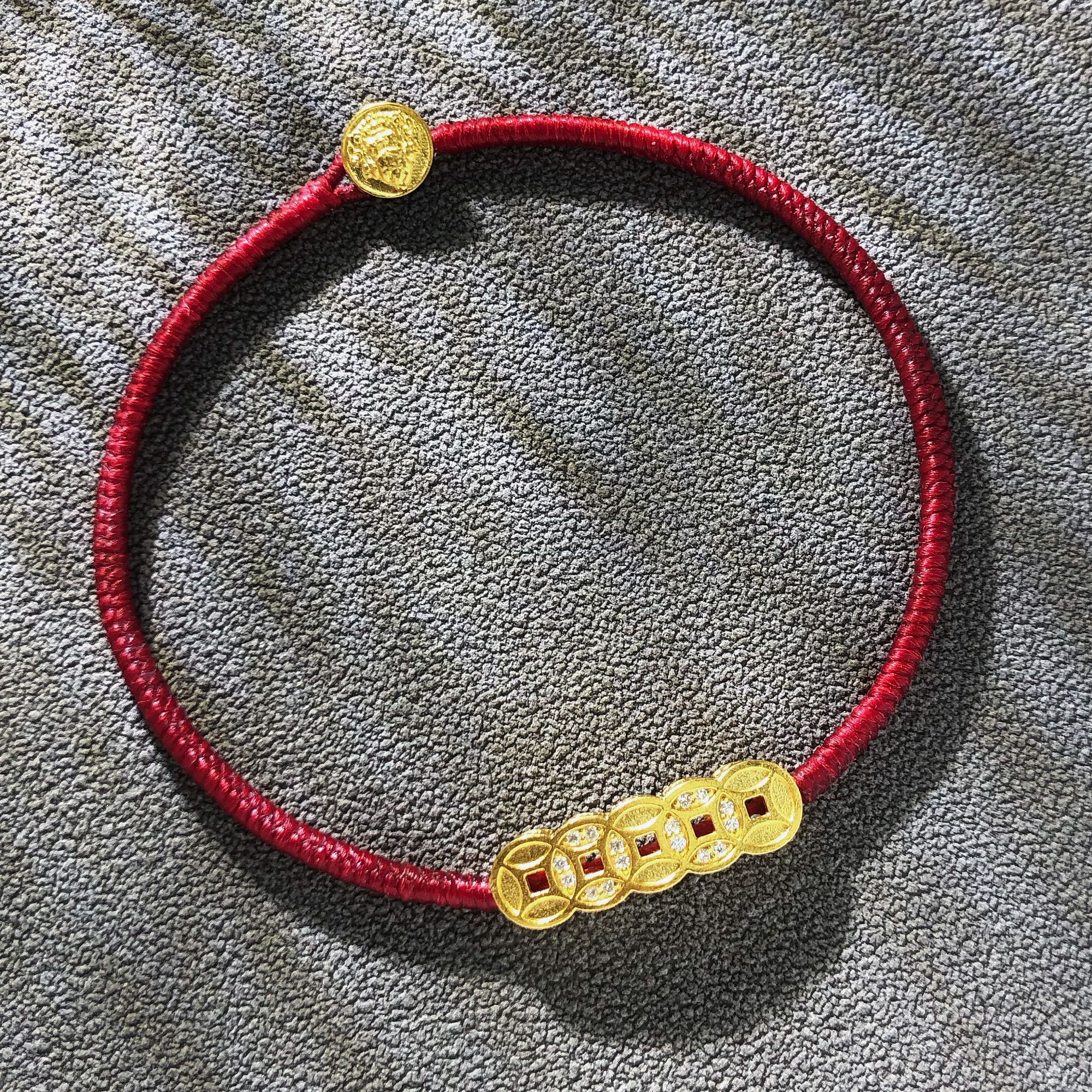 【举石】TA12-943-506足金钻石手绳（一件/自选/约5.5*19.5*3mm）H