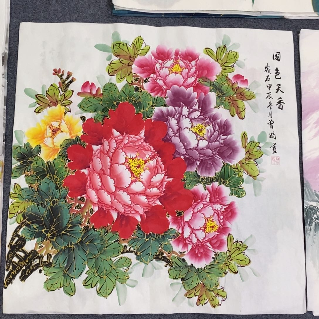 国画尺寸68✖️68四尺斗方纯手绘