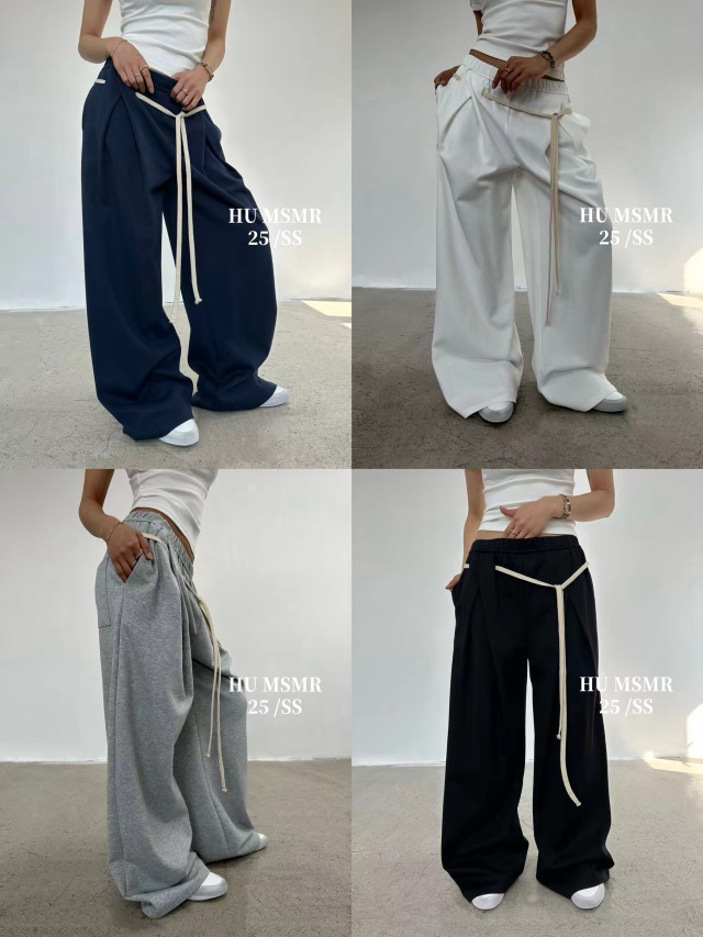 春装新款一根绳卫裤