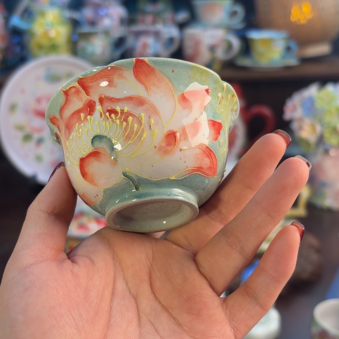 景德镇手绘高温釉下彩陶瓷茶具