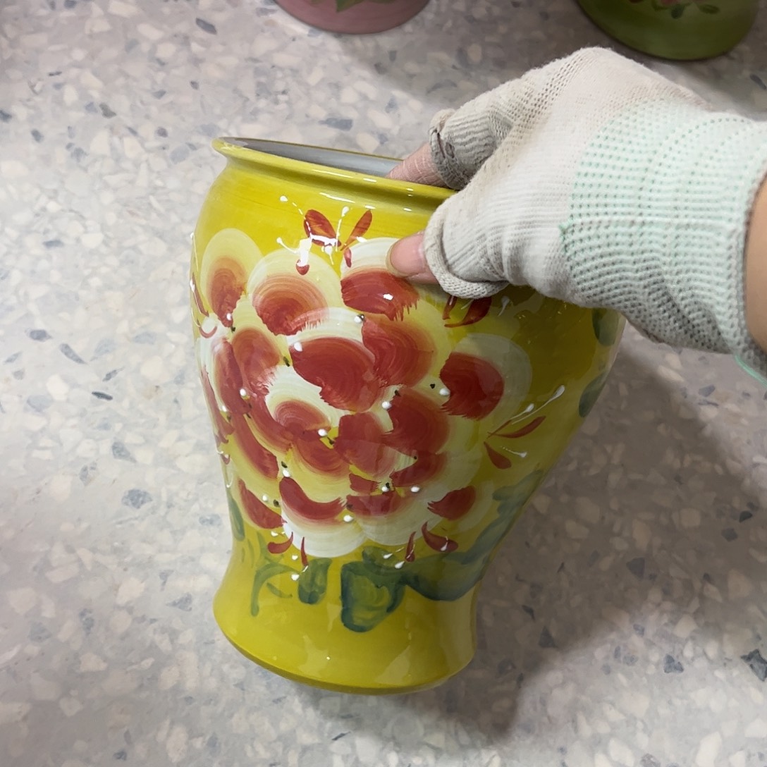 @***H景德镇陶瓷花盆花盆瑕疵