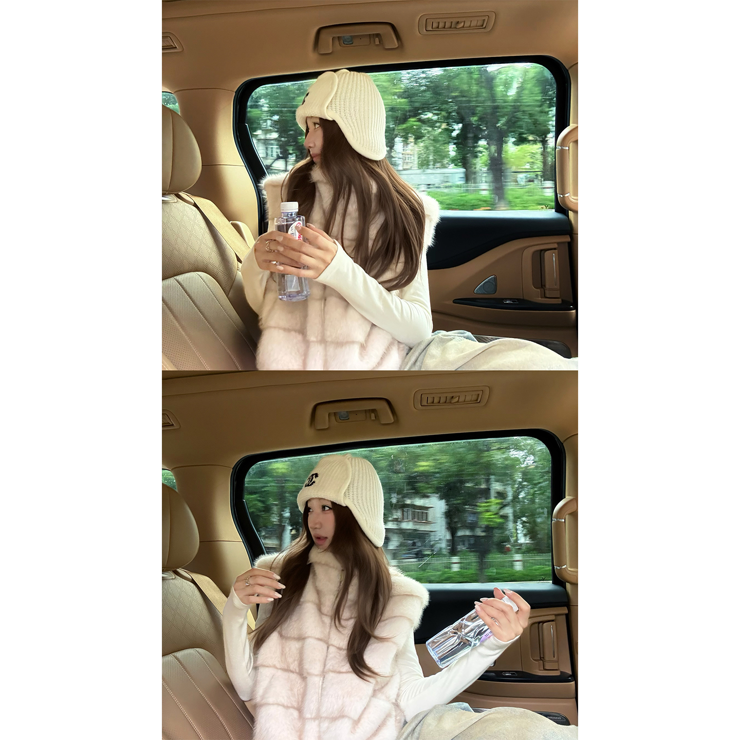 人造皮草 薛千千Meyes「曼斯报刊」仿水貂毛短款环保皮草马甲背心外