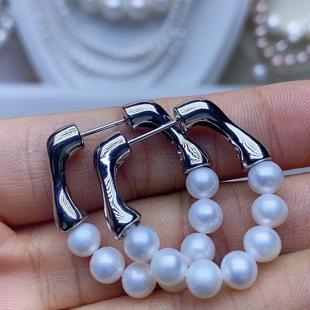 耳钉未镶嵌淡水珍珠