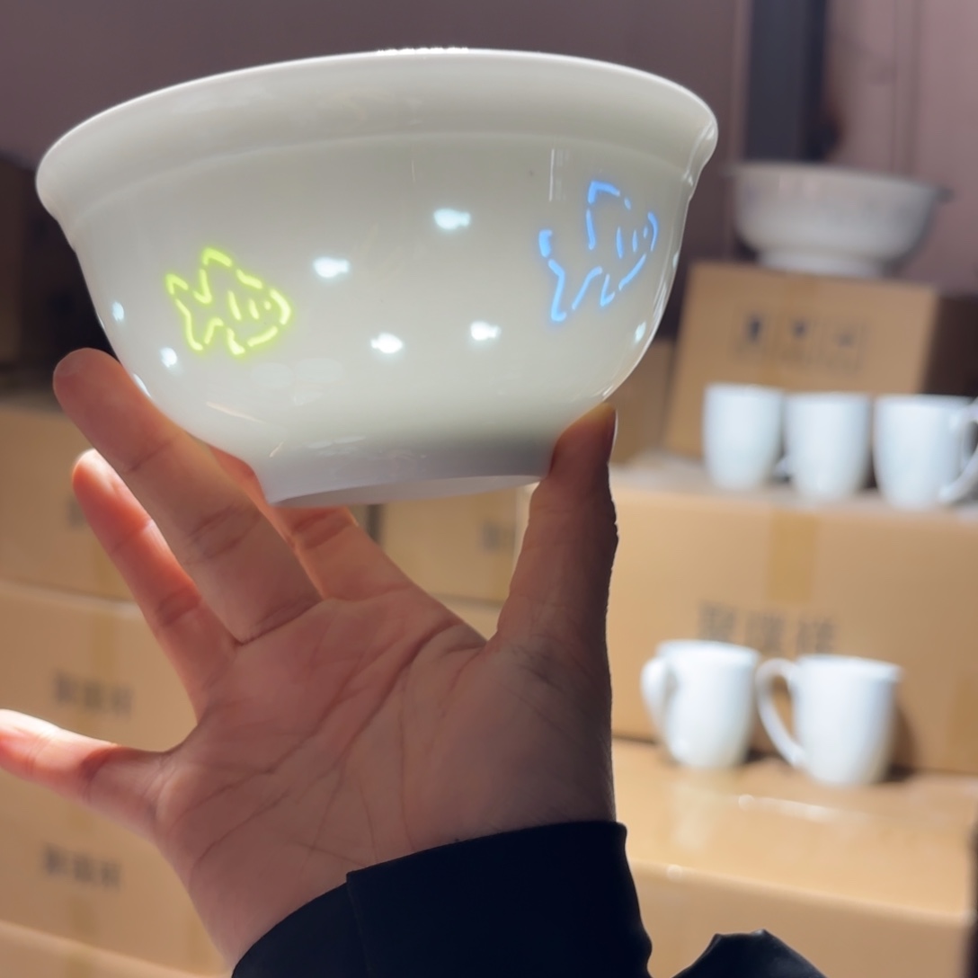 瓷碗景德镇陶瓷两只微瑕