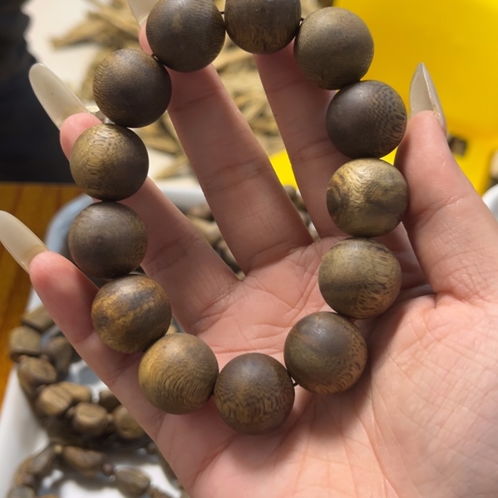 沉香手串牧*人1.8圆珠单圈多样性发1