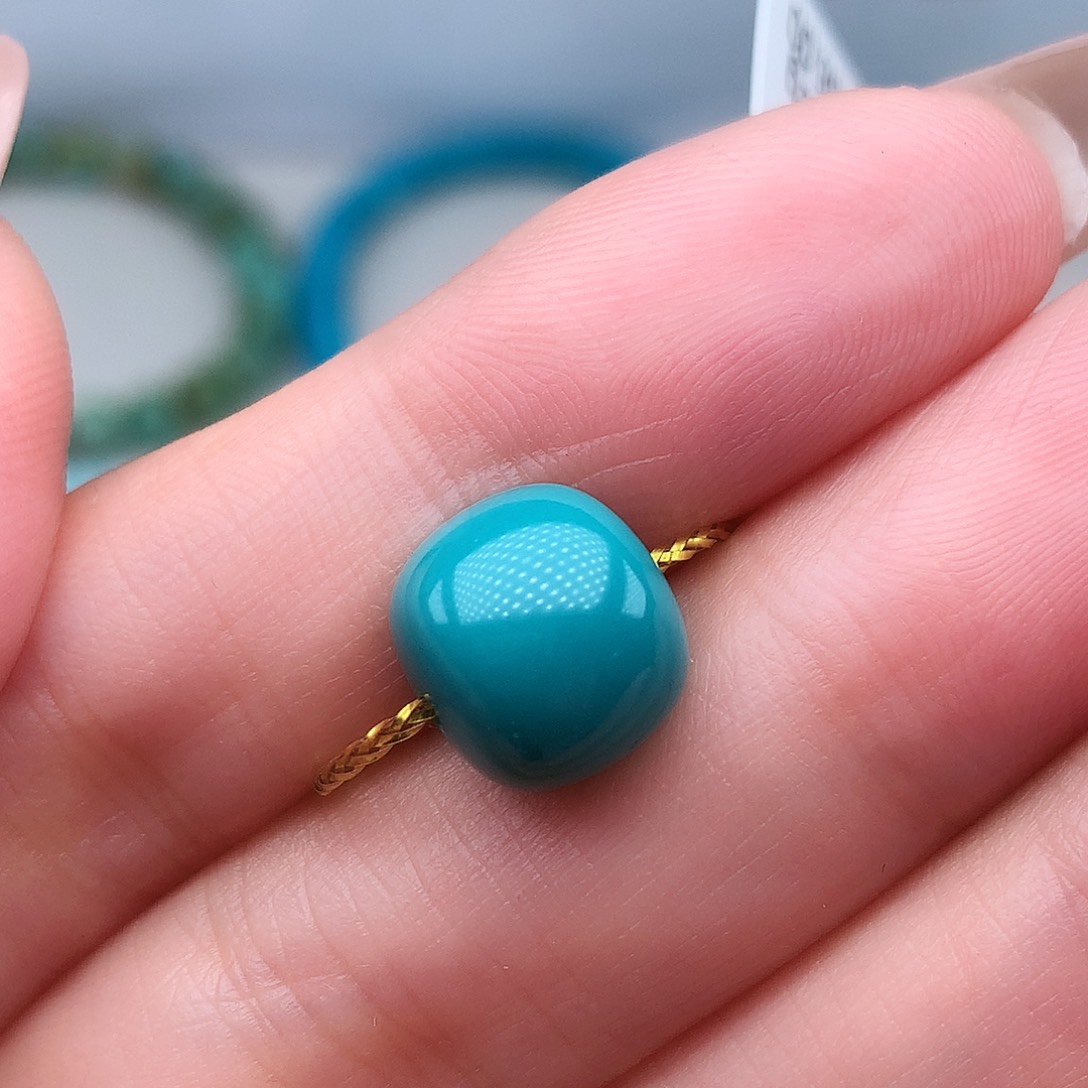 绿松石未镶嵌高瓷高色