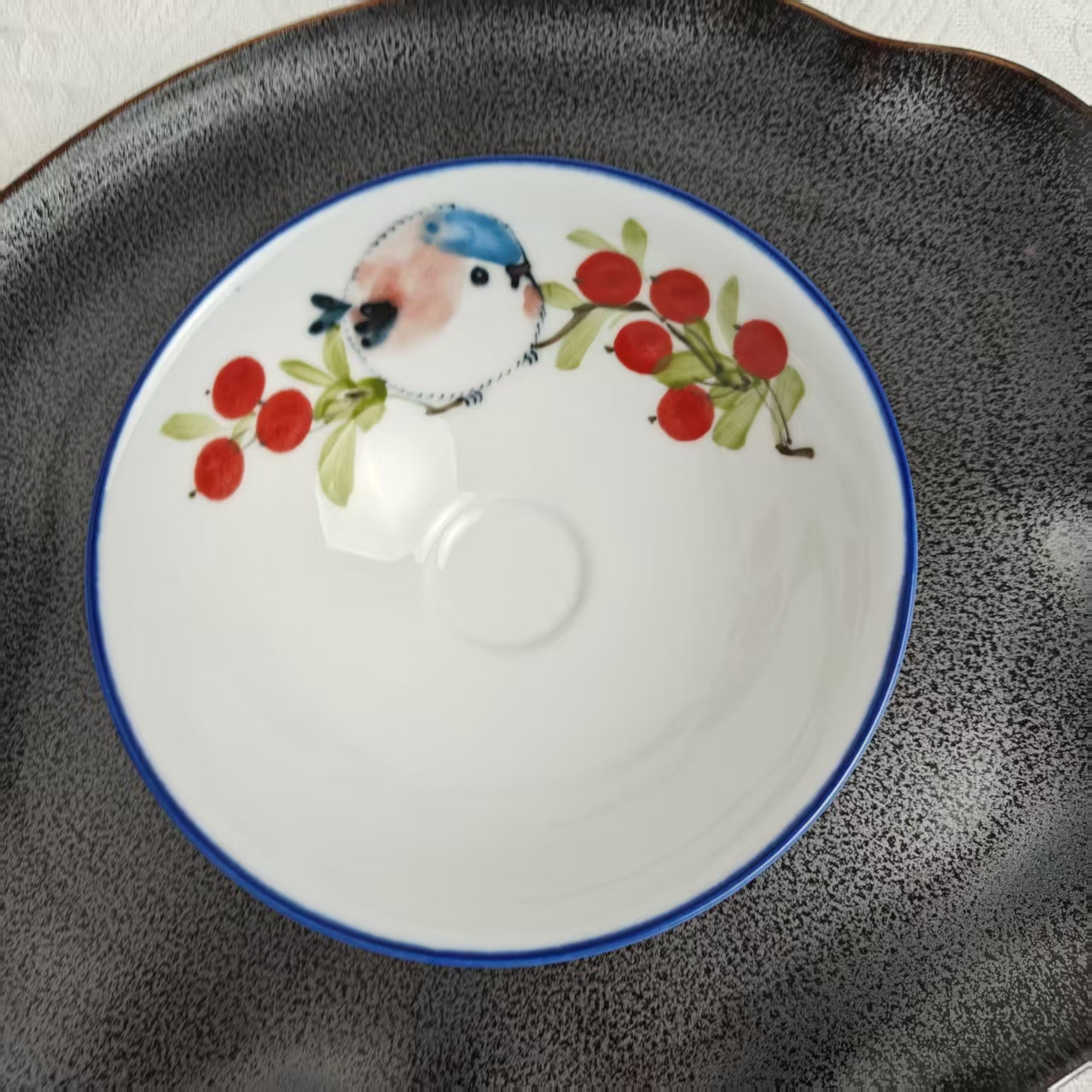 景德镇手绘釉中彩（食品级）斗笠碗陶瓷664