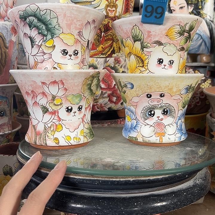 Ꮣ***࿐景德镇幸运花盆性价比超高