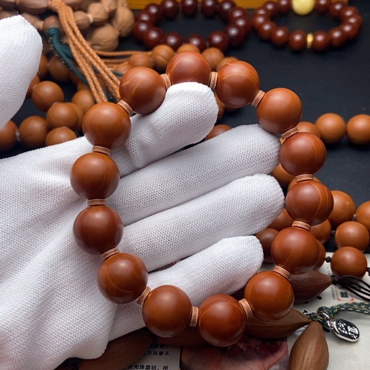 橄榄核手串/手链1.6正宗梅林铁核正圆光珠手串