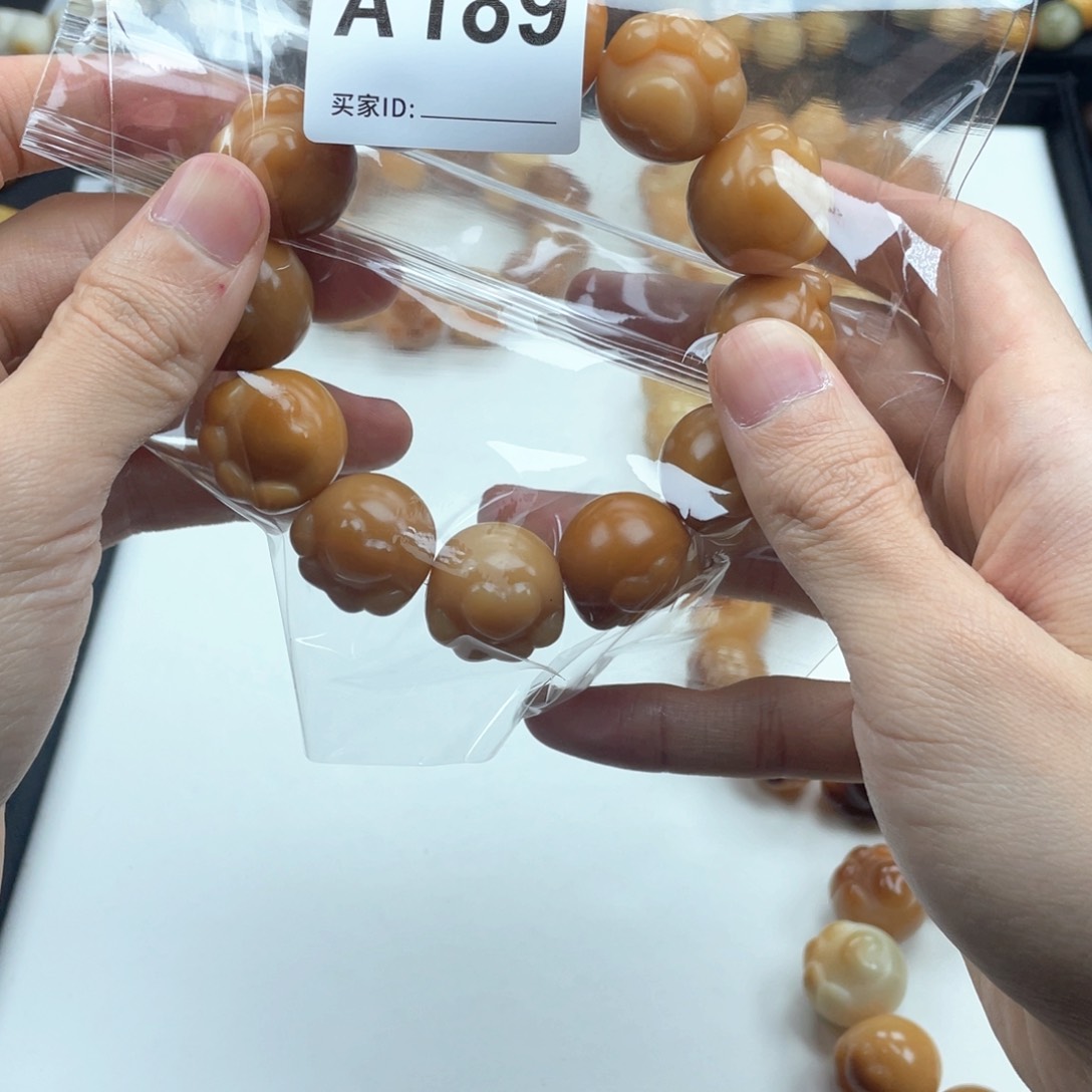 白玉菩提手串贺*干磨