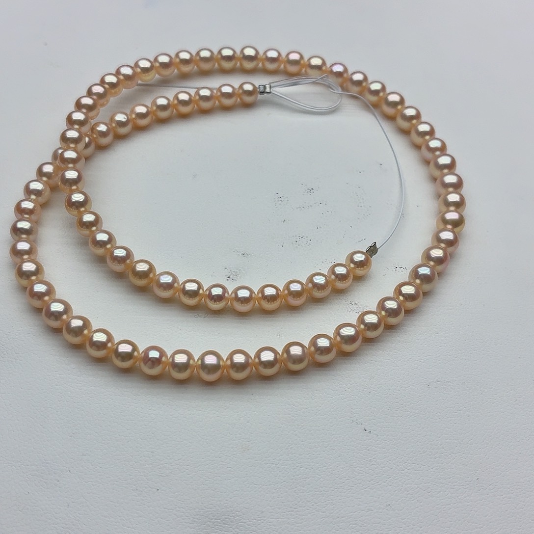 银珍珠项链5-6直接发