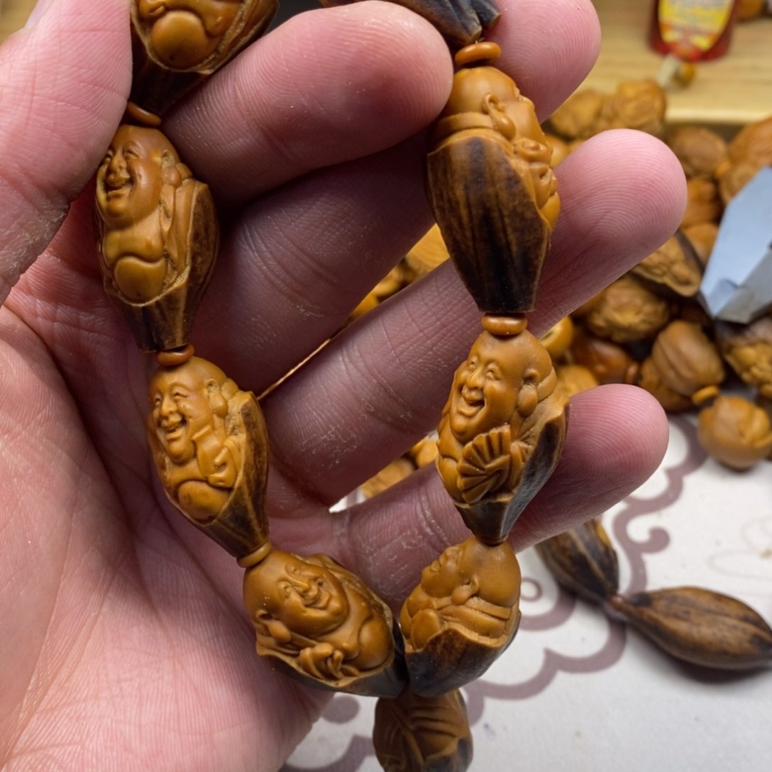 橄榄核手串/手链橄榄核雕刻工艺手串7