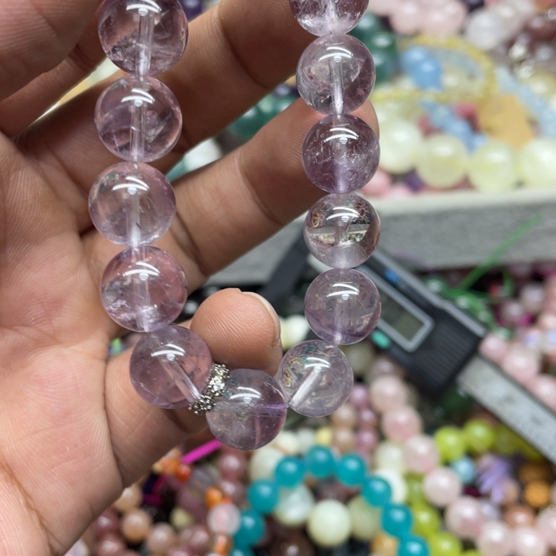银S800镀金镶嵌颈饰紫晶
