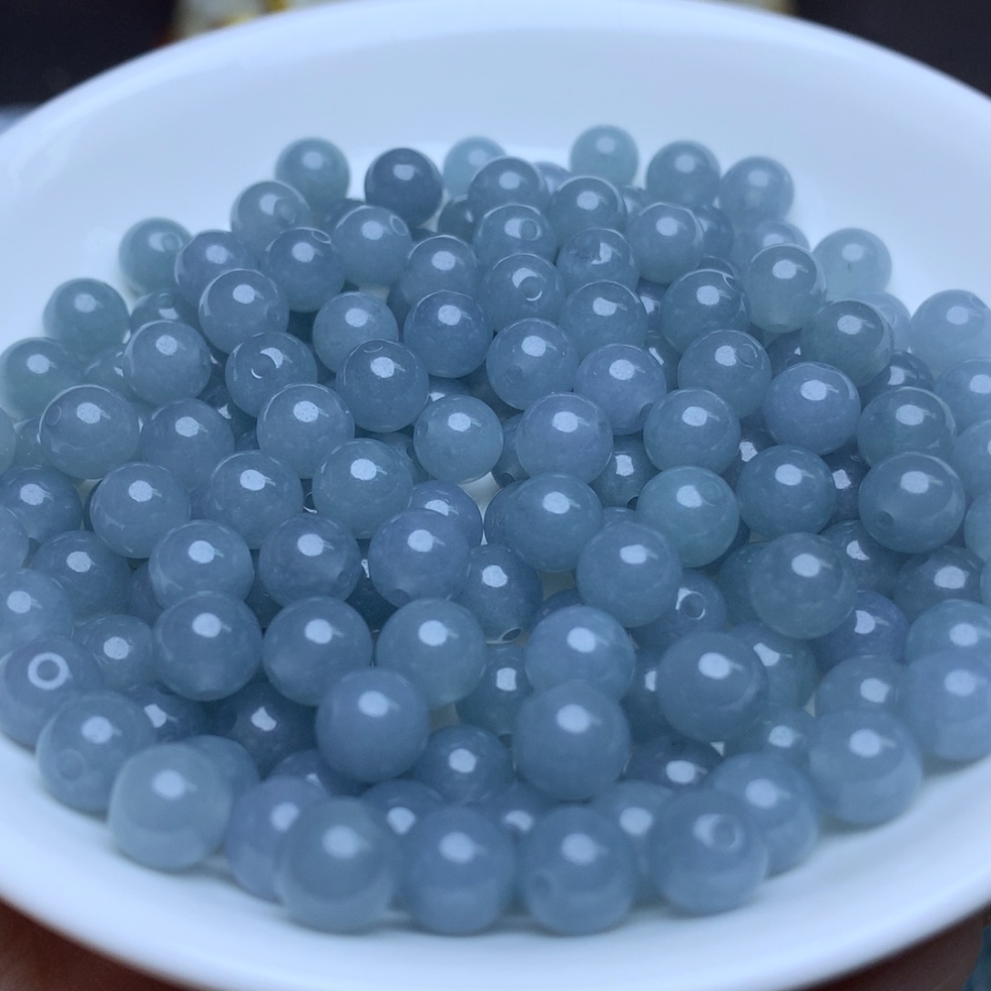 【闪购商品】翡翠手链未镶嵌卡7冰透蓝水20个