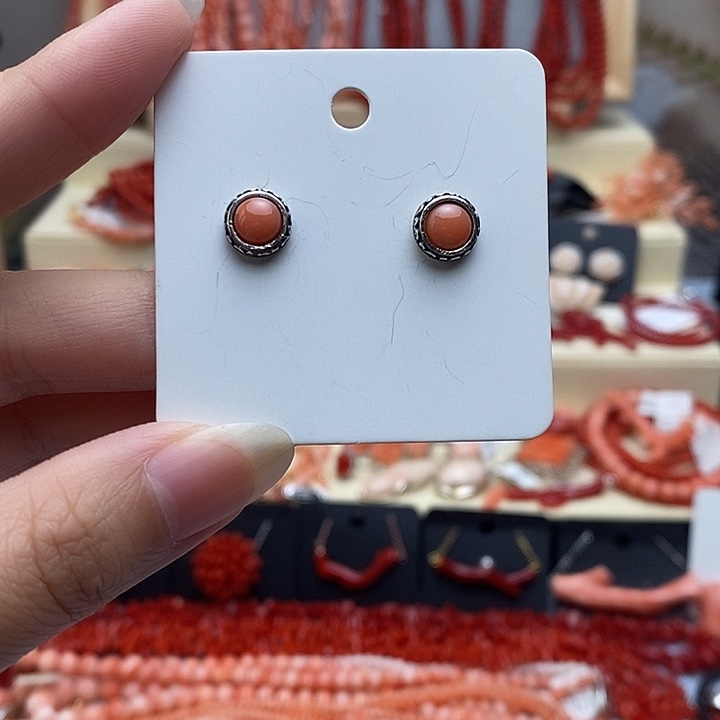 非金属锆石合金耳钉