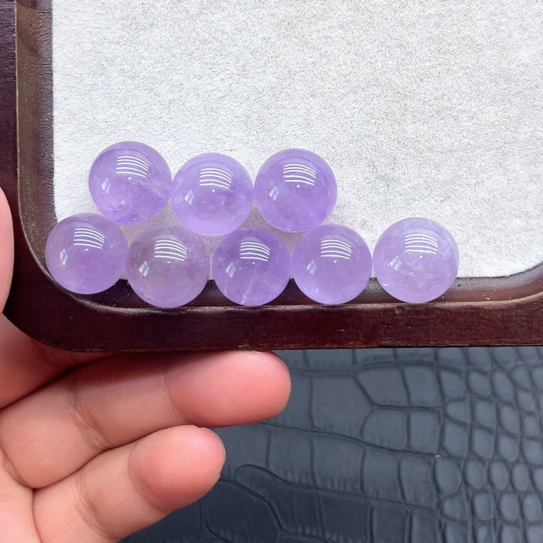 水晶未镶嵌珠宝半成品20 玻利维亚紫水晶球15mm