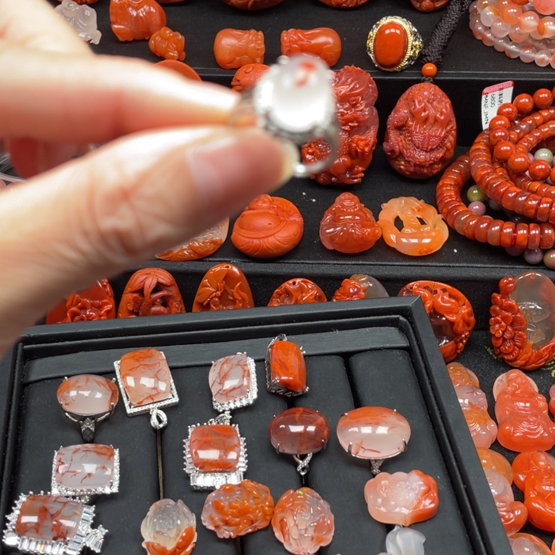 *****南红玛瑙未镶嵌戒指