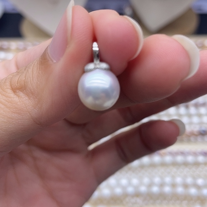 颈饰淡水珍珠银S925镶嵌