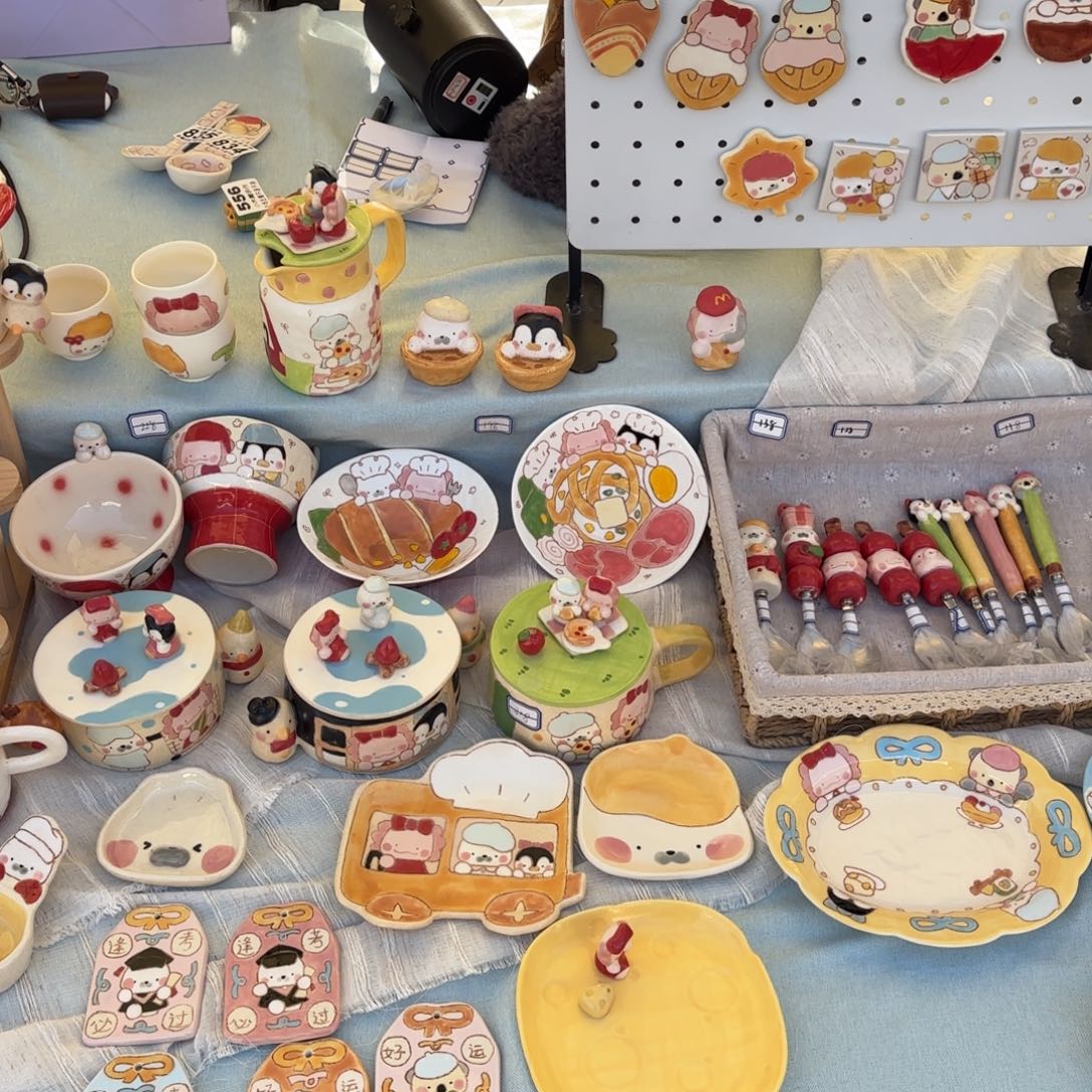 摆件陶可爱的鸭鸭鸭鸭