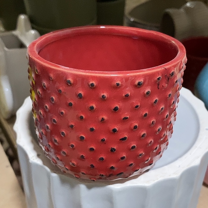 陶盆有孔 瑕疵针孔漏釉介意勿拍外口 10外高9