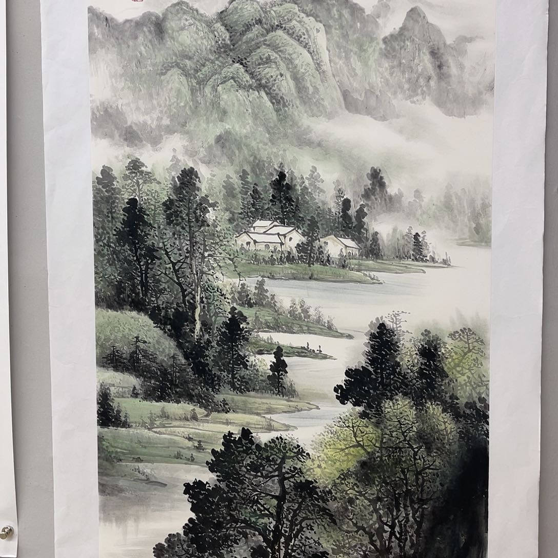 国画梁羽杰140/70青绿山水