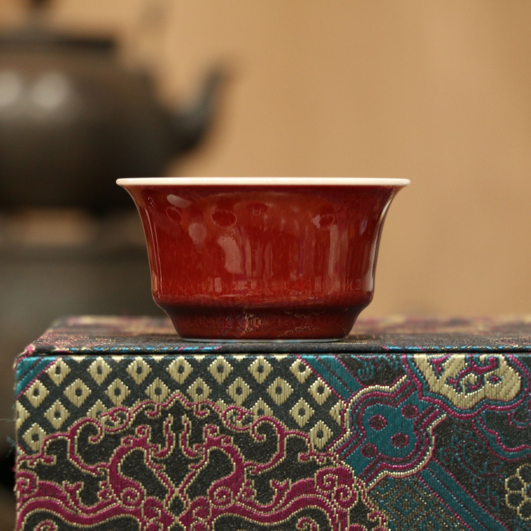 逸古堂丨郎红小马蹄杯 |  景德镇茶具