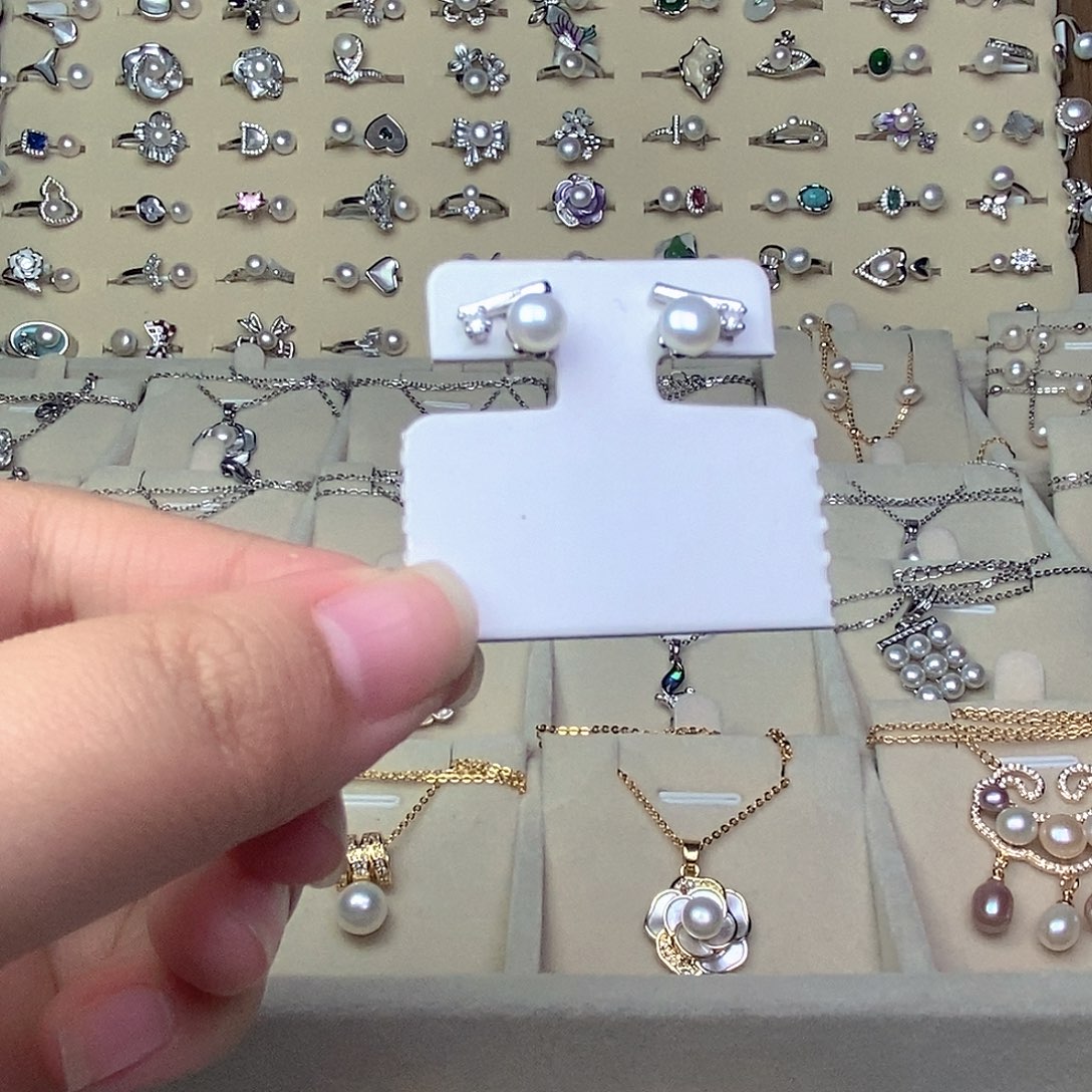 耳饰银S925镶嵌淡水珍珠