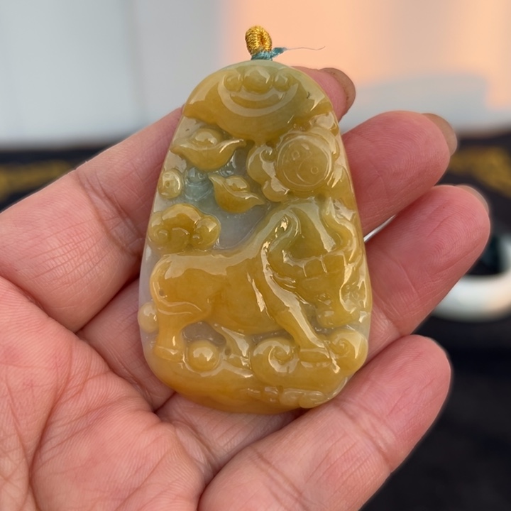 翡翠未镶嵌颈饰天然