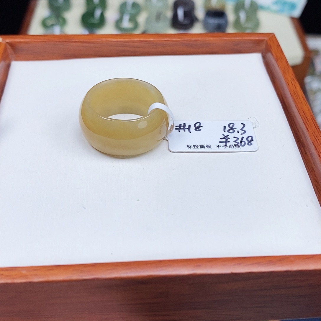 凯***姐未镶嵌戒圈和田玉专拍4-18.3内径