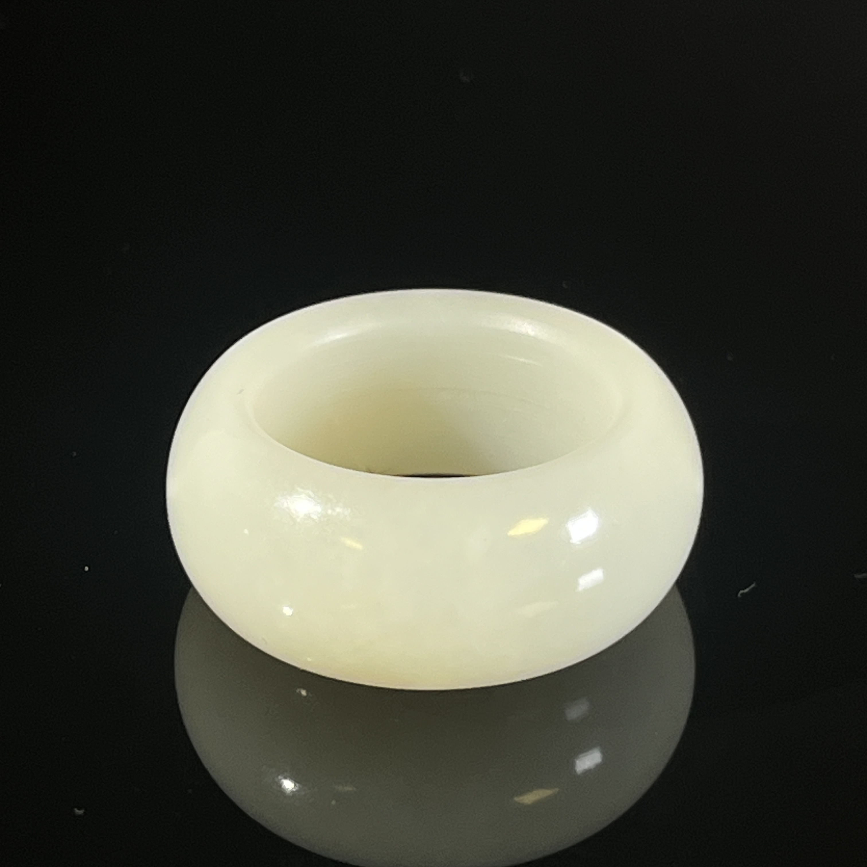 民国和田玉戒指/HY017794/金玉良缘/槐荫山房