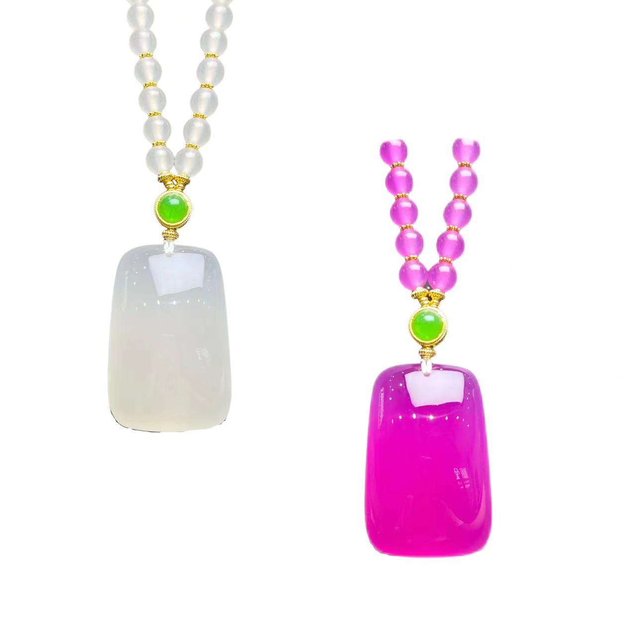 血L玉无事牌套链（多样性发一件） A28-39