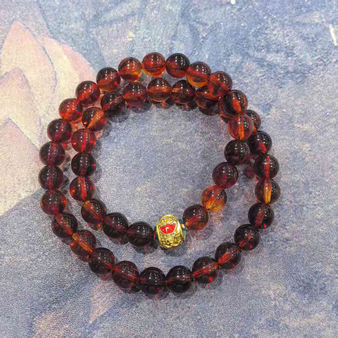 合金亚克力手链 S1337-亚克力8mm双圈+镂空隔珠