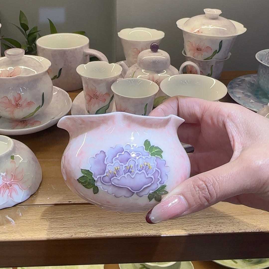 @***天花口公道杯要紫色百合