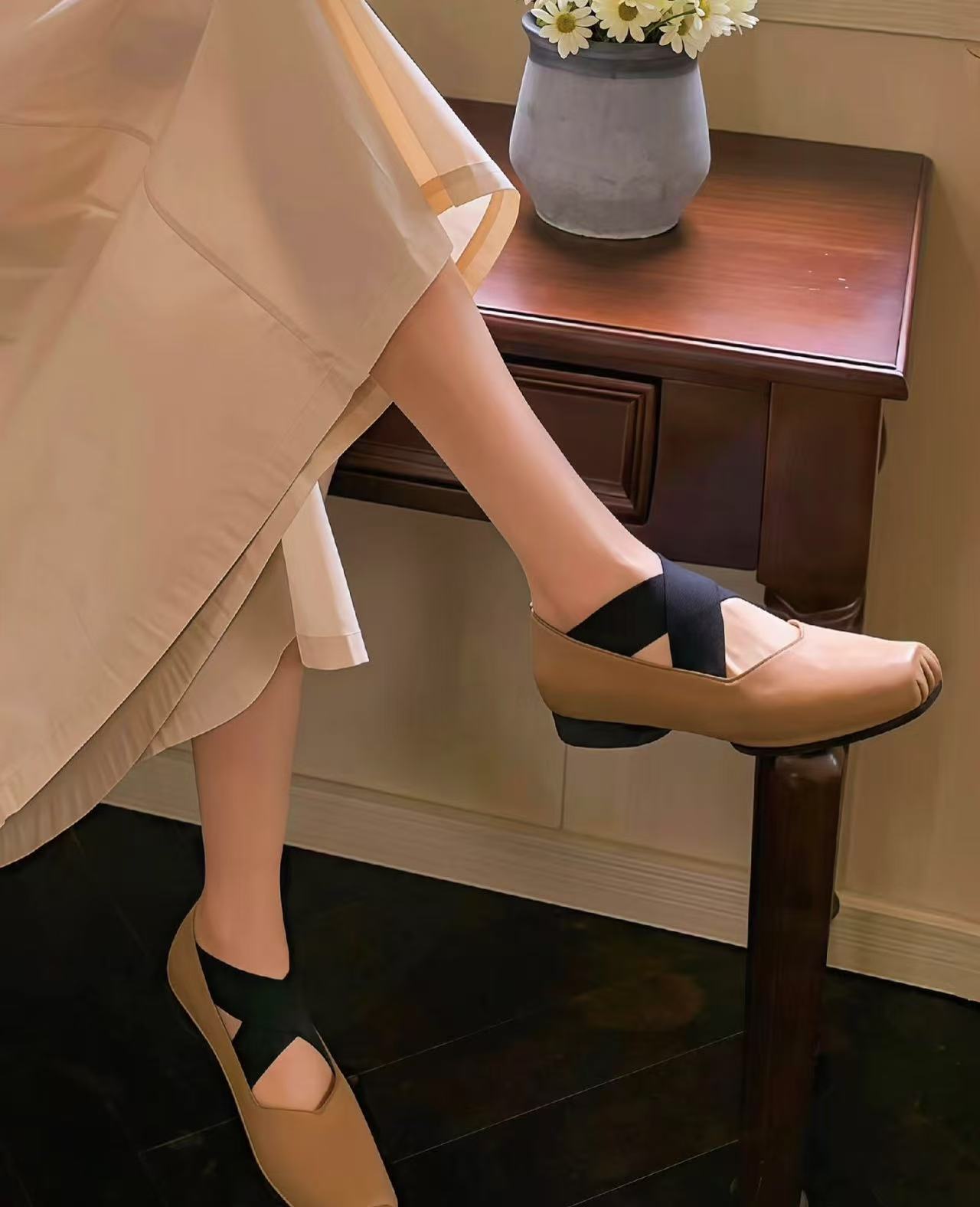 （贰）孤品专拍自链接！时尚真皮 乐福马丽珍法式百搭软底法式粗跟