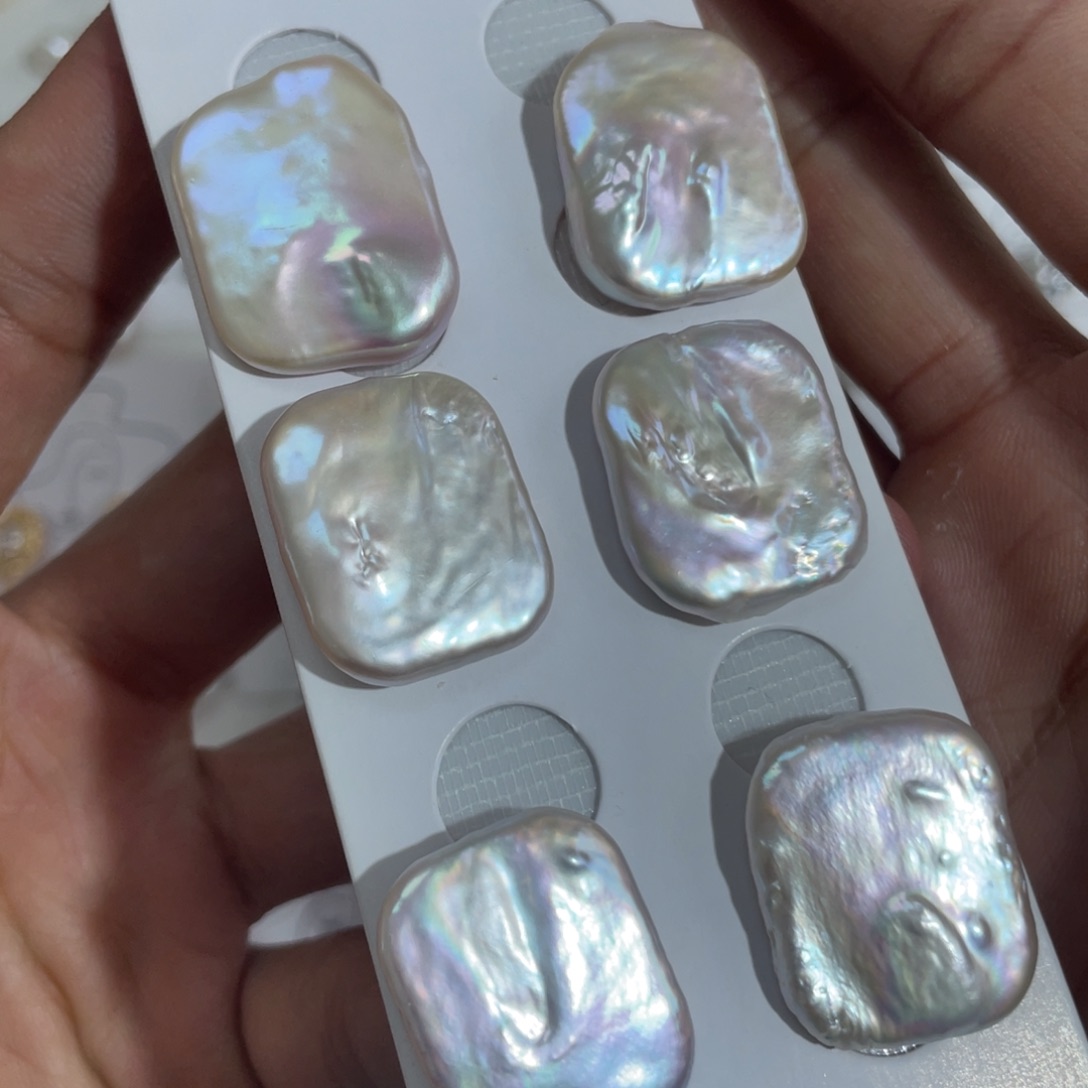 淡水珍珠耳饰银S925镶嵌多样性发一