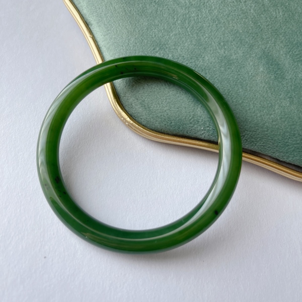 和田玉碧玉俄碧红皮老料圆条手镯时尚贵气珠宝