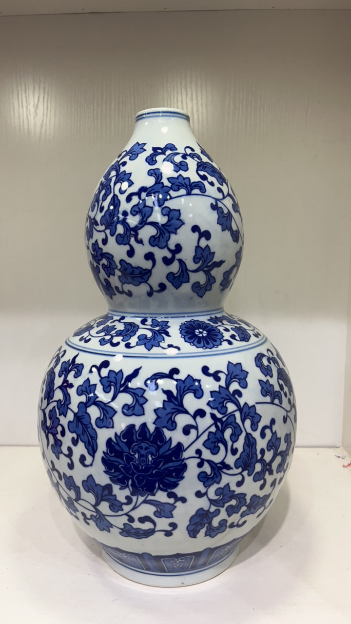 景德镇市高温陶瓷花瓶 青花葫芦瓶