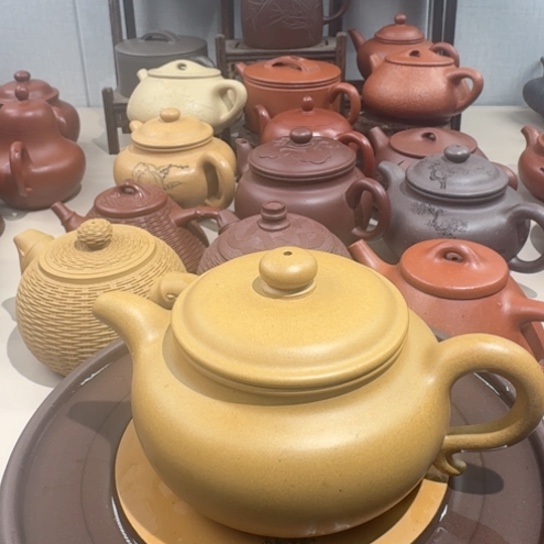 紫砂茶壶全手仿古黄金泥