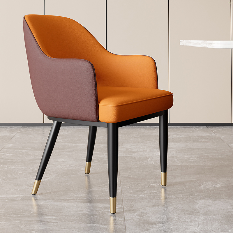 轻奢餐椅高级感家用咖啡厅酒店洽谈桌椅化妆美甲书桌椅软包靠背椅